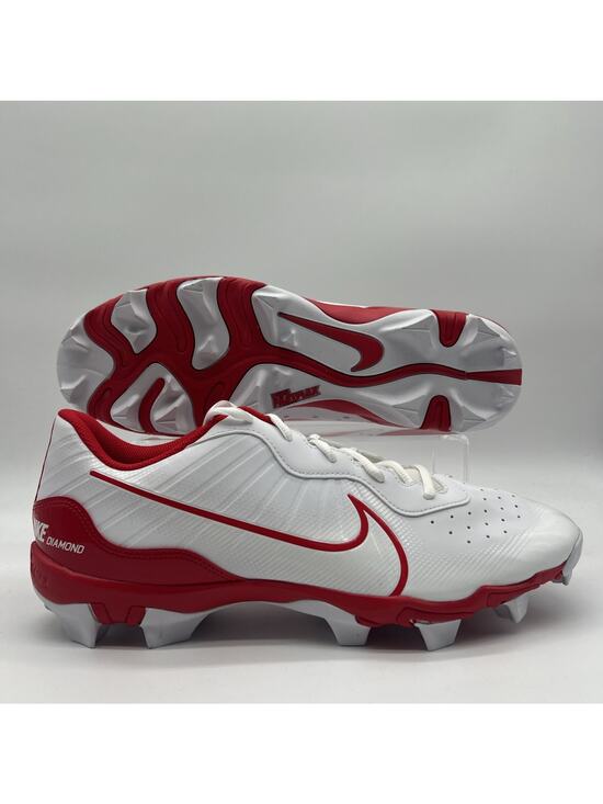 Mens Size 13 Nike Alpha Huarache 4 Keystone White Red Baseball DJ6524 104 main image 7